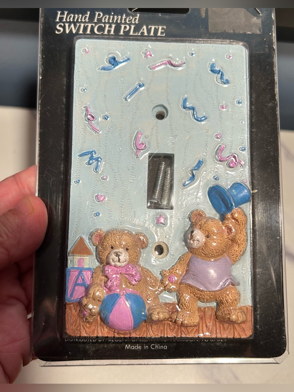 ⭐️ 5 for $25 ⭐️ Regan gallery Hand Painted bears Switch Plate